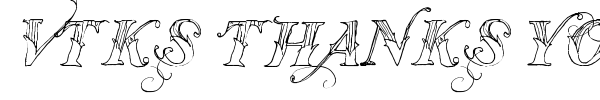 Vtks Thanks You font preview